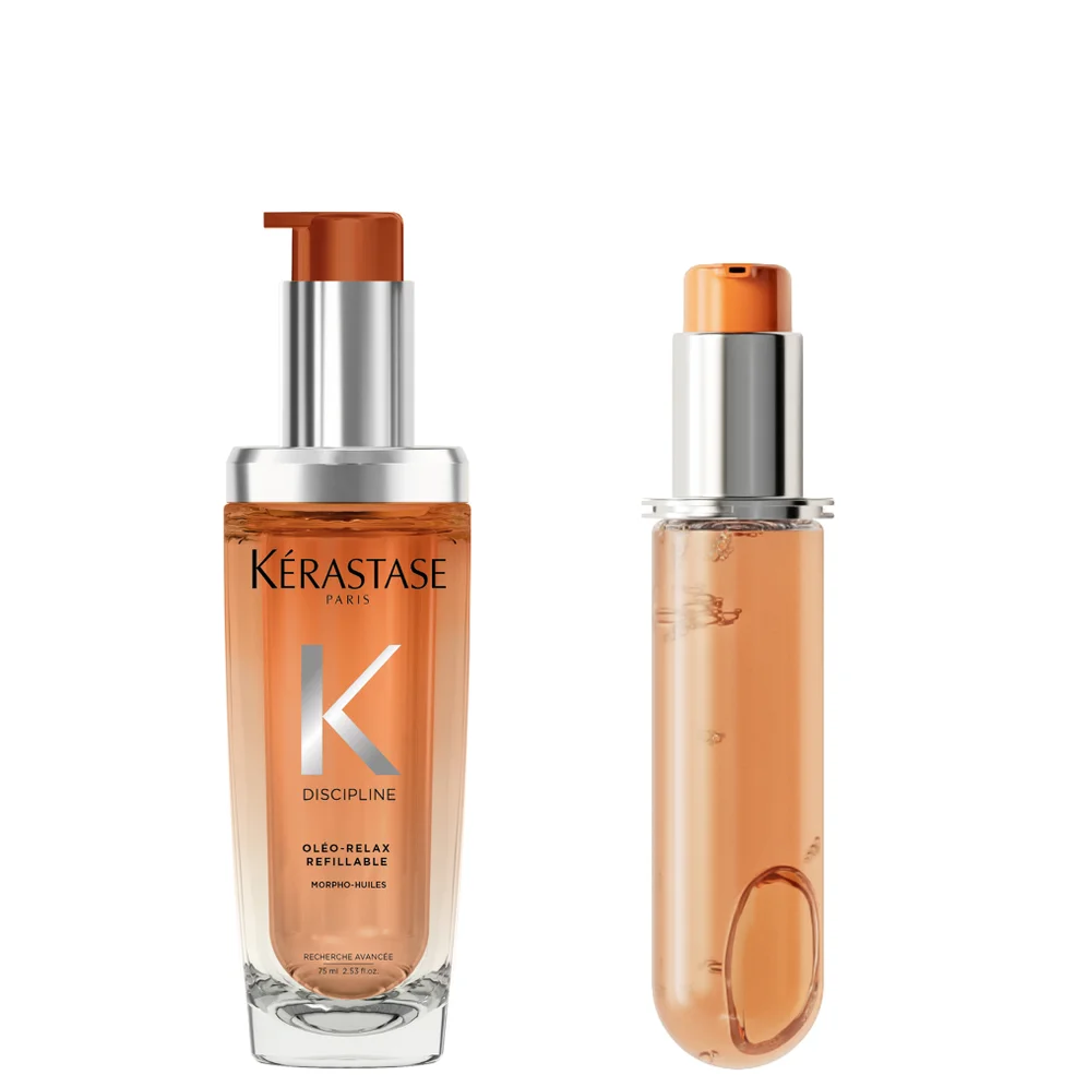 Kérastase Oleo-Relax Morpho Huile Refillable Hair Oil and Refill Capsule, for Dry and Frizz-prone Hair with Marula Oil 75ml Imagen 1