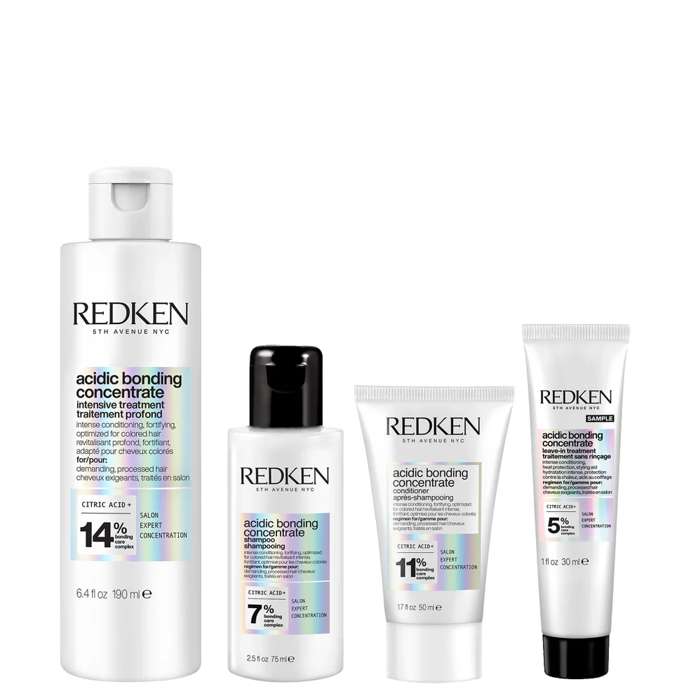 Redken Acidic Bonding Concentrate Pre-Treatment 150ml, Mini Shampoo 75ml, Mini Conditioner 50ml Gift Set and Mini Leave-In 30ml Imagen 1