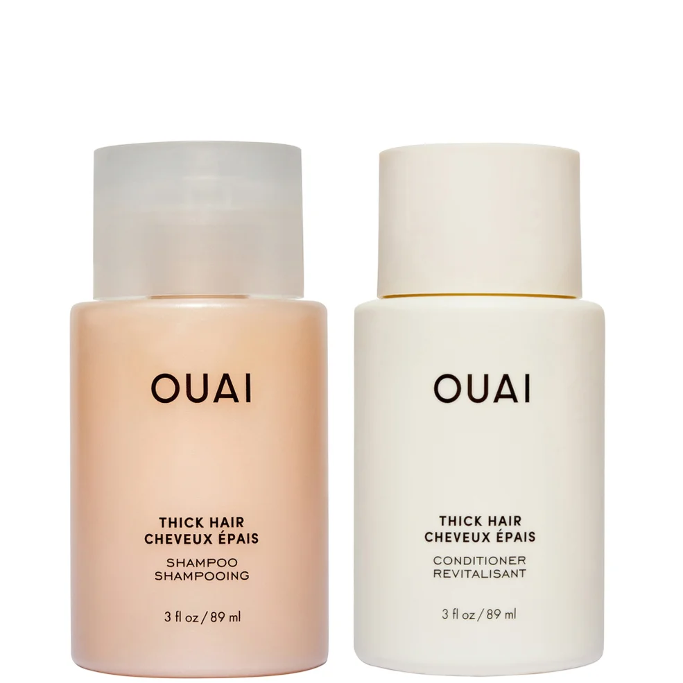 OUAI Thick Shampoo and Conditioner Travel Bundle Imagen 1