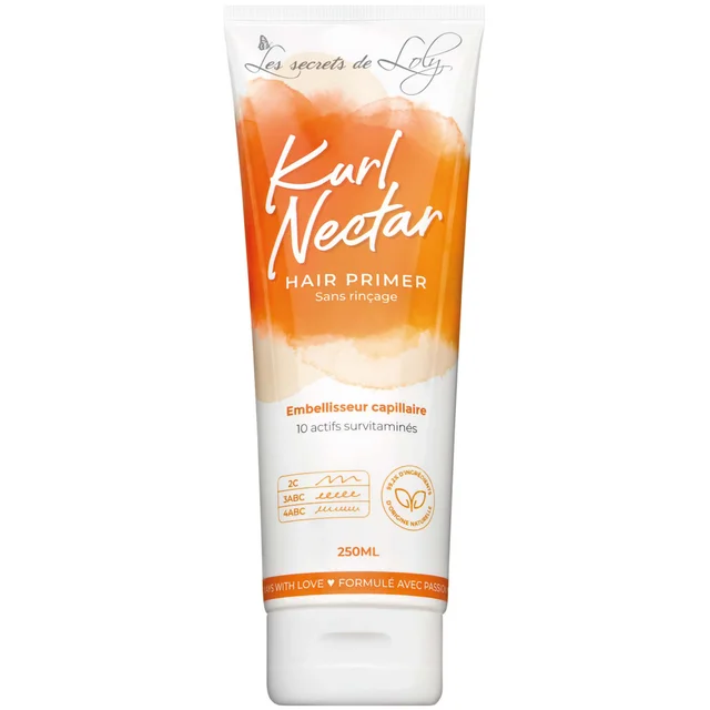 Crema de peinado sin aclarado para cabellos rizados y ondulados Kurl Nectar de Les Secrets de Loly, 250 ml