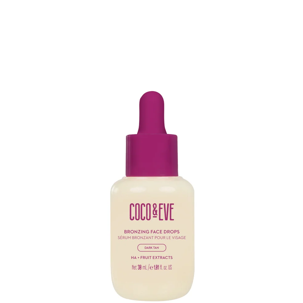Coco & Eve Bronzing Face Drops (Dark Tan) 30ml Imagen 1