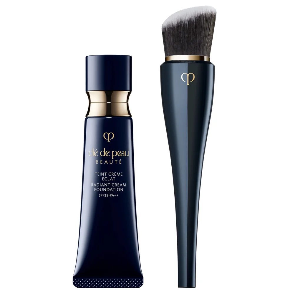 Clé de Peau Beauté Radiant Cream Foundation 21ml & Clé de Peau Beauté High Coverage Foundation Brush (Various Shades) Imagen 1