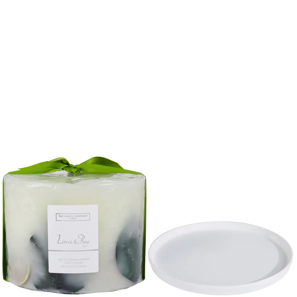 The White Company Lime & Bay Botanical Candle and Plate - Large Imagen 1