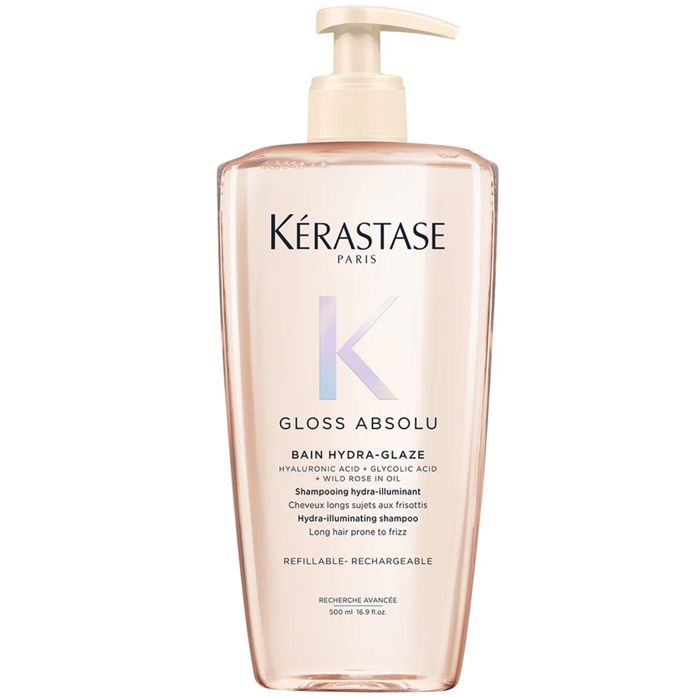 Kérastase Gloss Absolu Refillable Shampoo with Glycolic Acid, Hyaluronic Acid and Wild Rose in Oil 500ml Imagen 1