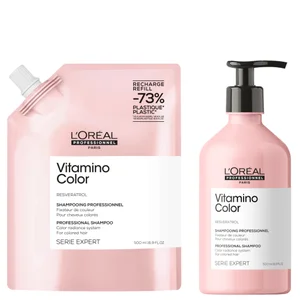 L’Oréal Professionnel Vitamino Color Shampoo 500ml and Refill Pack 500ml for coloured hair - undefined undefined