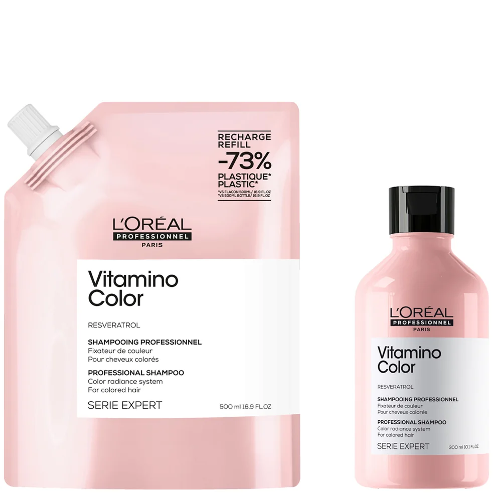 L’Oréal Professionnel Vitamino Color Shampoo 300ml and Refill Pack 500ml for coloured hair Imagen 1