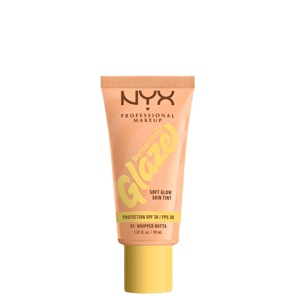 NYX Professional Makeup Buttermelt Glaze Soft Glow Skin Tint + SPF/FPS 30 Foundation (Various Shades) Imagen 1