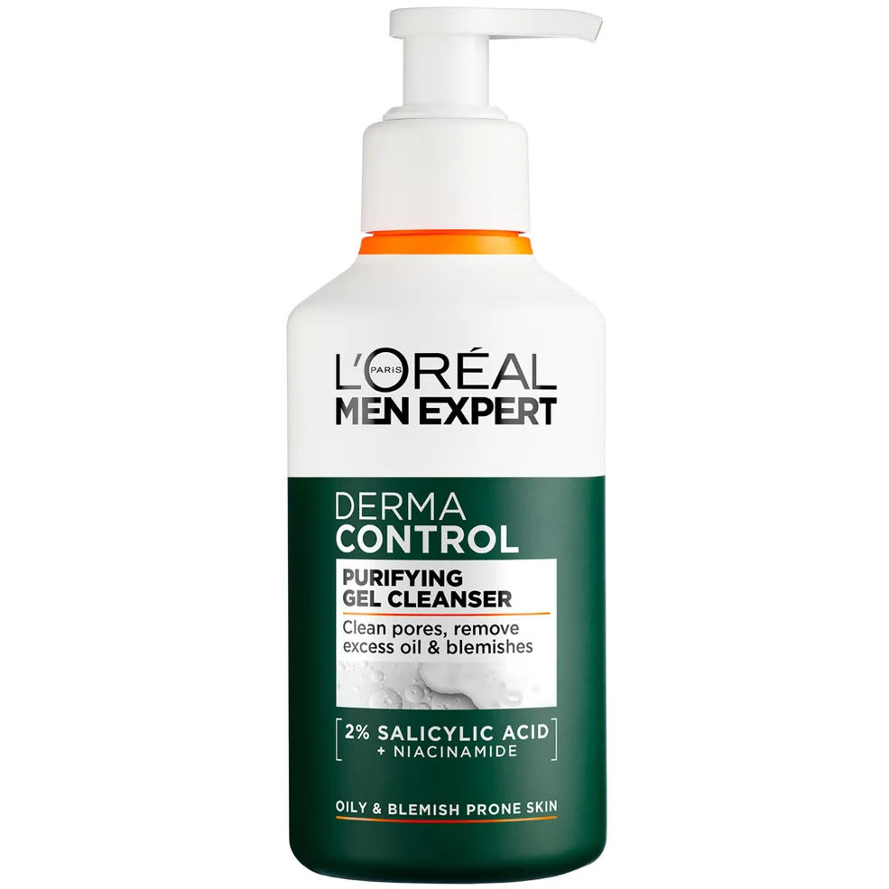 L'Oréal Men Expert Derma Control Purifying Cleansing Gel with 2% Salicylic acid + Niacinamide 260ml Imagen 1