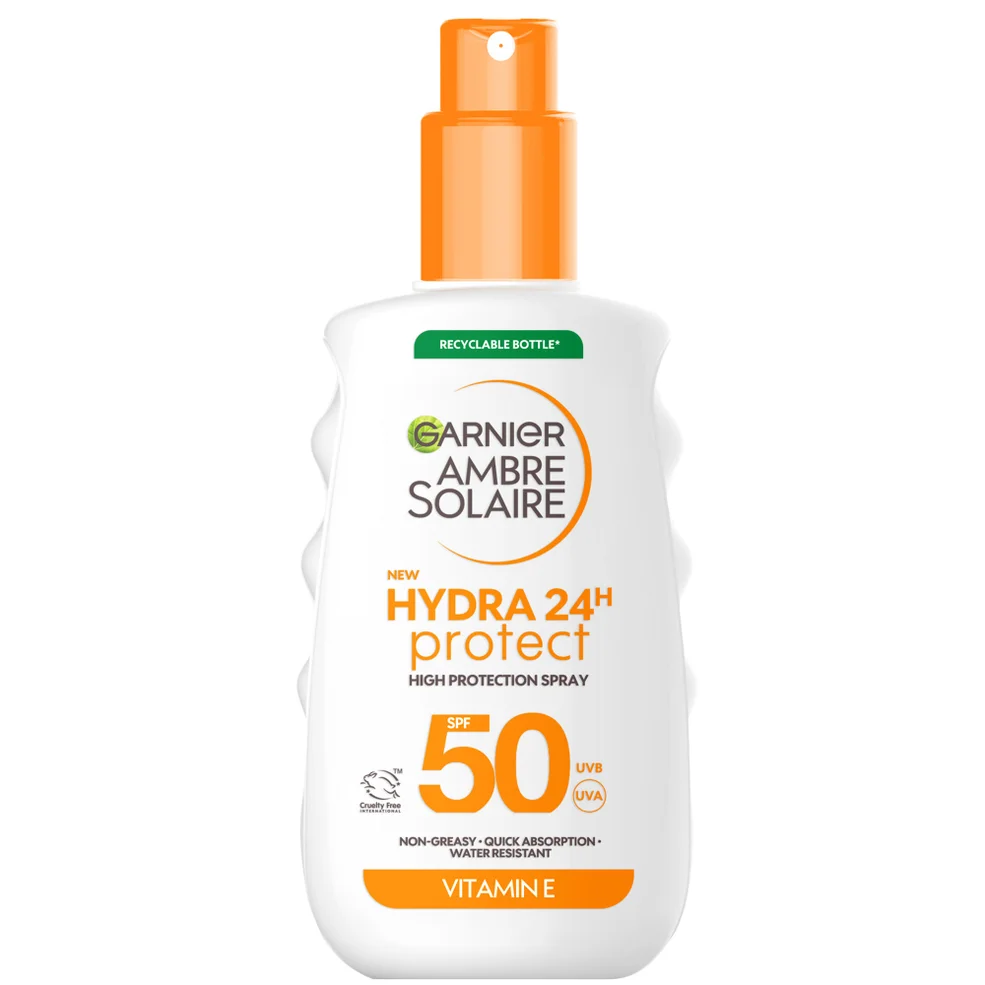 Garnier Ambre Solaire SPF 50 Hydra 24 Hour Protect High Protection UVB & UVA Hydrating Sun Cream Spray 150ml Imagen 1