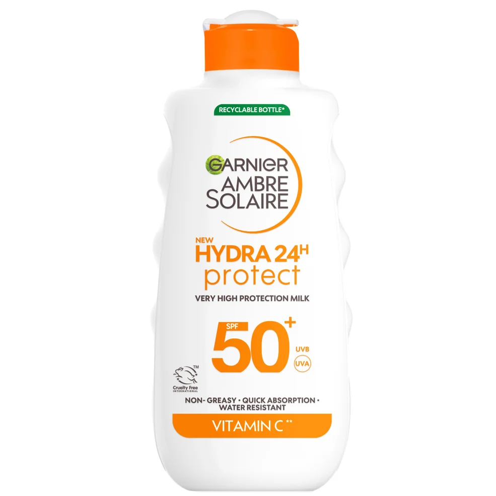 Garnier Ambre Solaire SPF 50+ Hydra 24 Hour Hydrating Sun Cream Lotion With Vitamin C,175ml Imagen 1