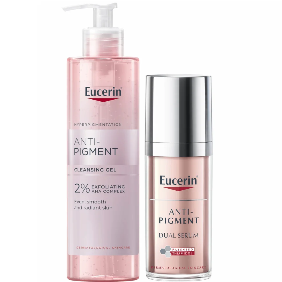 Eucerin Anti-Pigment Cleansing Gel 200ml & Dual Face Serum 30ml for Pigmentation and Dark Spots Bundle Imagen 1