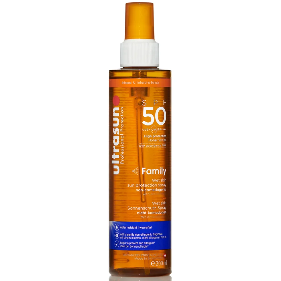 Ultrasun Family Wet Skin Spray SPF50 200ml Imagen 1