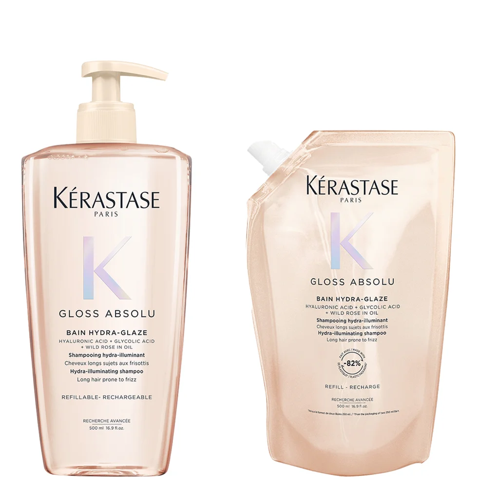 Kérastase Gloss Absolu Shampoo 500ml and Refill Pouch Bundle Imagen 1