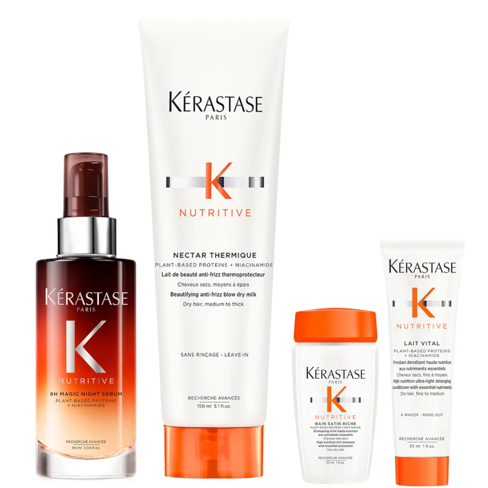 Kérastase Nutritive 8 Hour Serum 90ml, Nutritive Thermique 150ml with Mini Deluxe Nutritive Shampoo 30ml and Conditioner 30ml Imagen 1