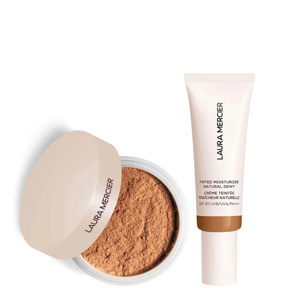 Laura Mercier Mini Translucent Loose Setting Powder Ultra Blur and Tinted Moisturiser Natural Dewy SPF 30 Duo (Various Shades) Imagen 1