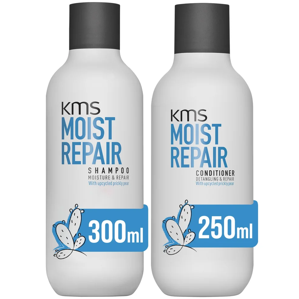 KMS Moist Repair Hair Rescue Shampoo and Conditioner Bundle for Dry and Damaged Hair Imagen 1