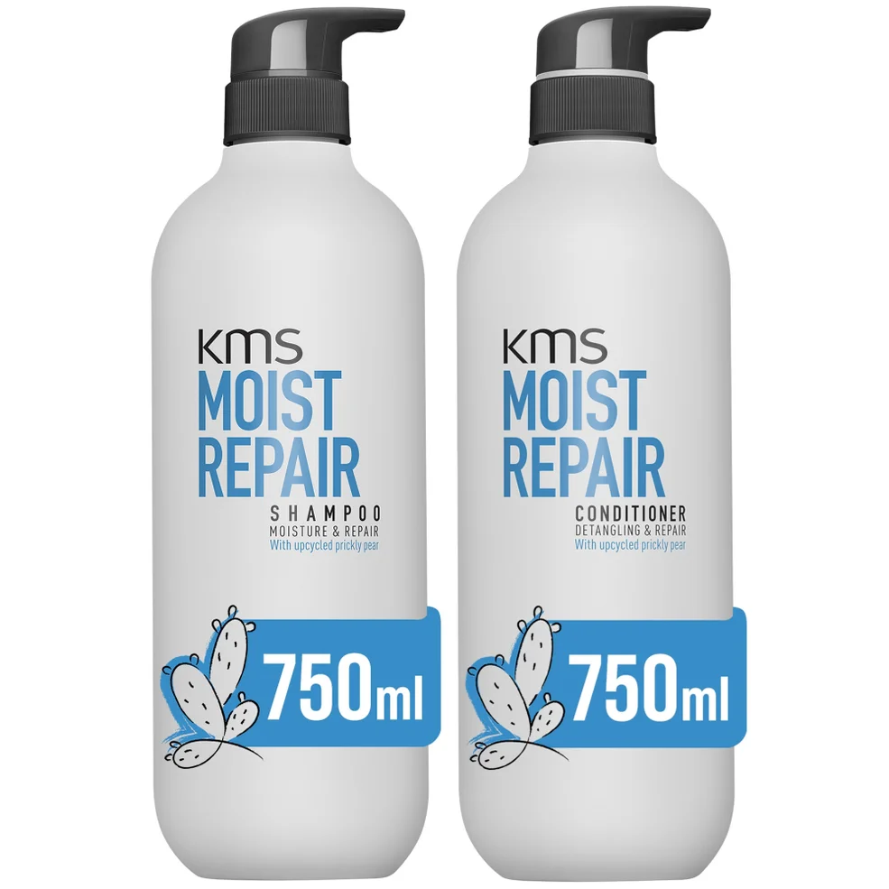 KMS Supersize Moist Repair Hair Rescue Shampoo and Conditioner Bundle for Dry and Damaged Hair Imagen 1