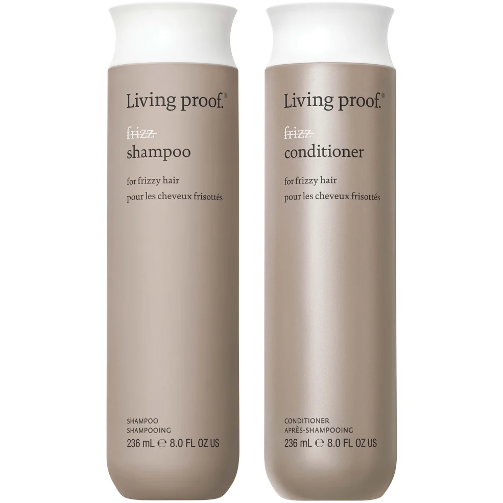 Living Proof No Frizz Shampoo and Conditioner Bundle for Frizz Control, Smoothness and Shine Imagen 1