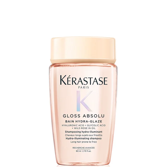 Kérastase Gloss Absolu Shampoo for All Hair Types with Glycolic Acid, Hyaluronic Acid & Wild Rose 80ml