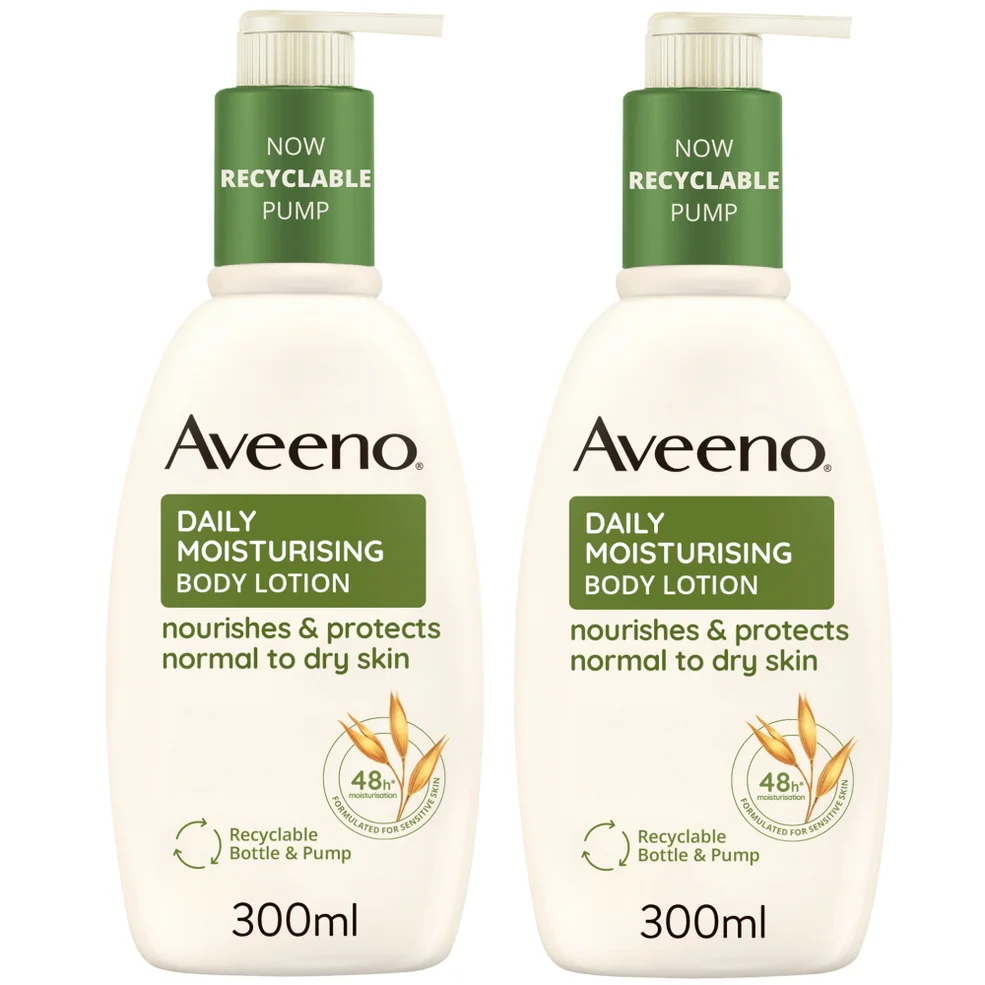 Aveeno Daily Moisturising Lotion Duo for Instant and Long Lasting Hydration 600ml Mega Bundle Imagen 1