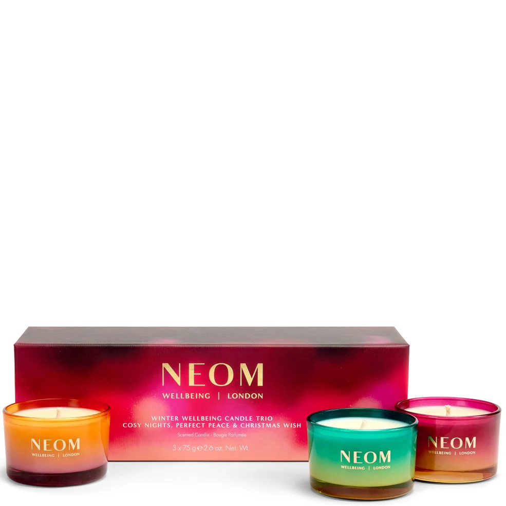 NEOM Winter Wellbeing Candle Trio Imagen 1