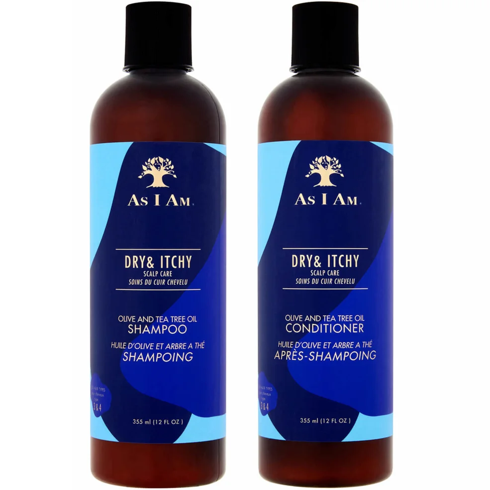 As I Am Dry & Itchy Scalp Care Olive and Tea Trea Oil Shampoo & Conditoner 355ml Imagen 1