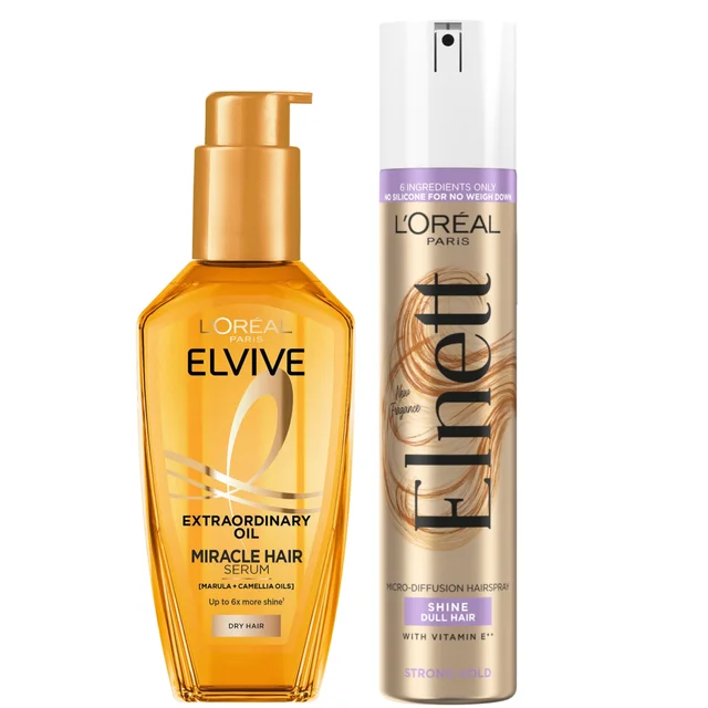 L'Oréal Paris Elvive Extraordinary Oil and Elnett Styling Bundle