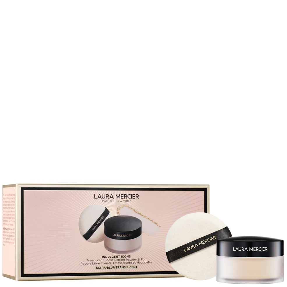 Laura Mercier -Indulgent Icons Ultra-Blur Translucent Loose Setting Powder + Puff - 20g Imagen 1