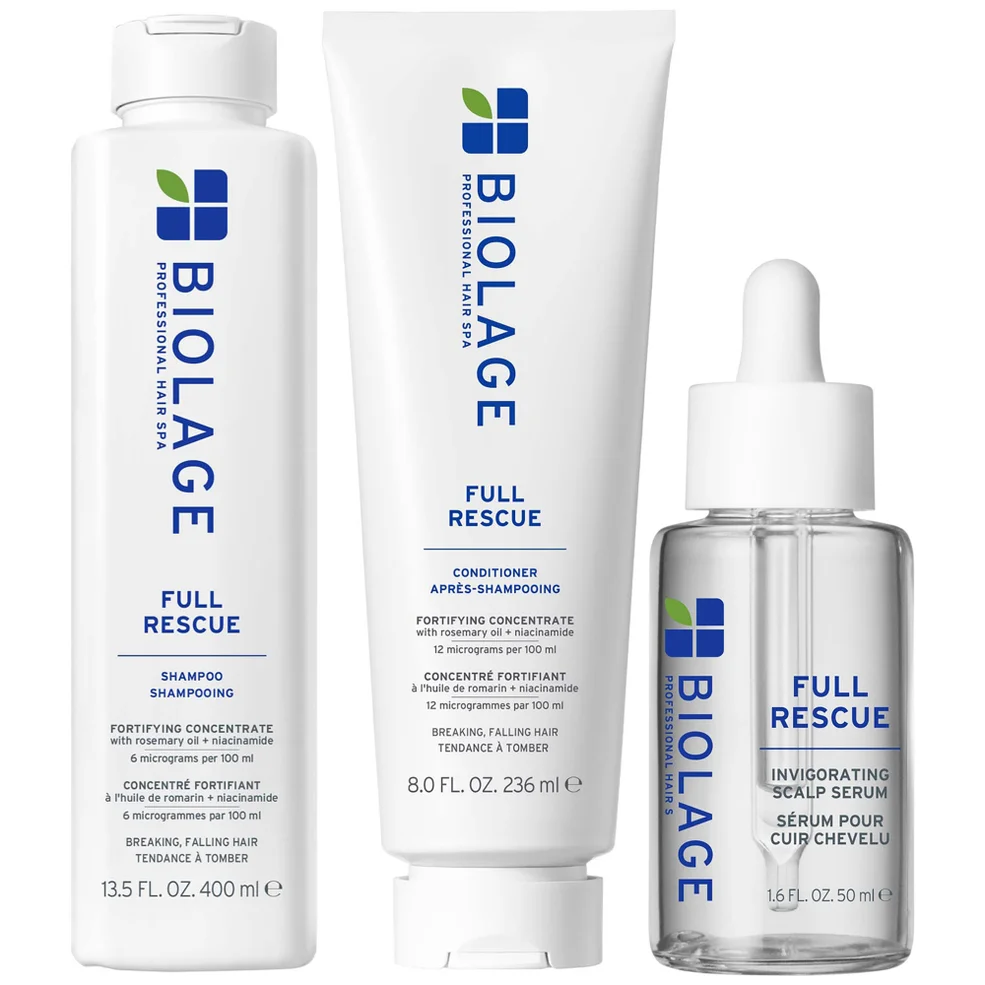 Biolage Full Rescue Shampoo 400ml, Conditioner 236ml and Oil-Balancing Serum 50ml Bundle Imagen 1