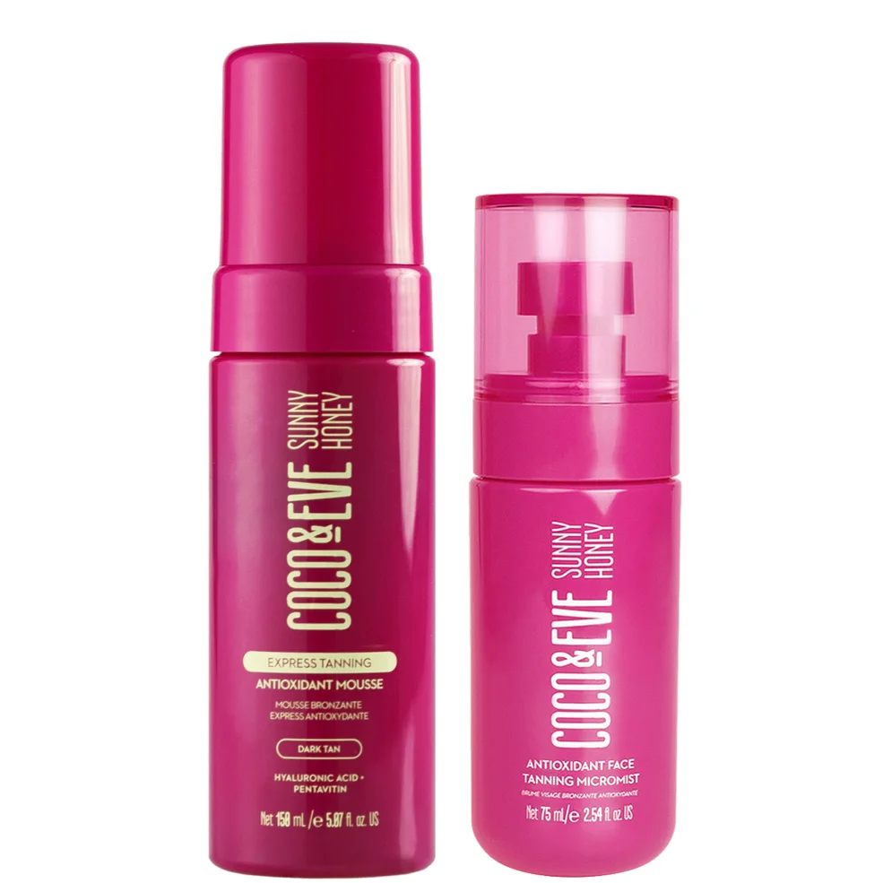 Coco & Eve Face Tanning Micromist and Antioxidant Express Tanning Mousse Bundle Imagen 1